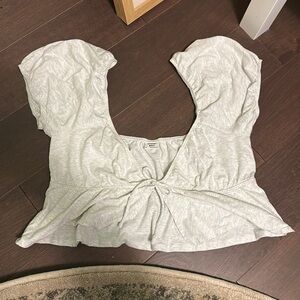 Aritzia Kaia Top - Chrome Grey